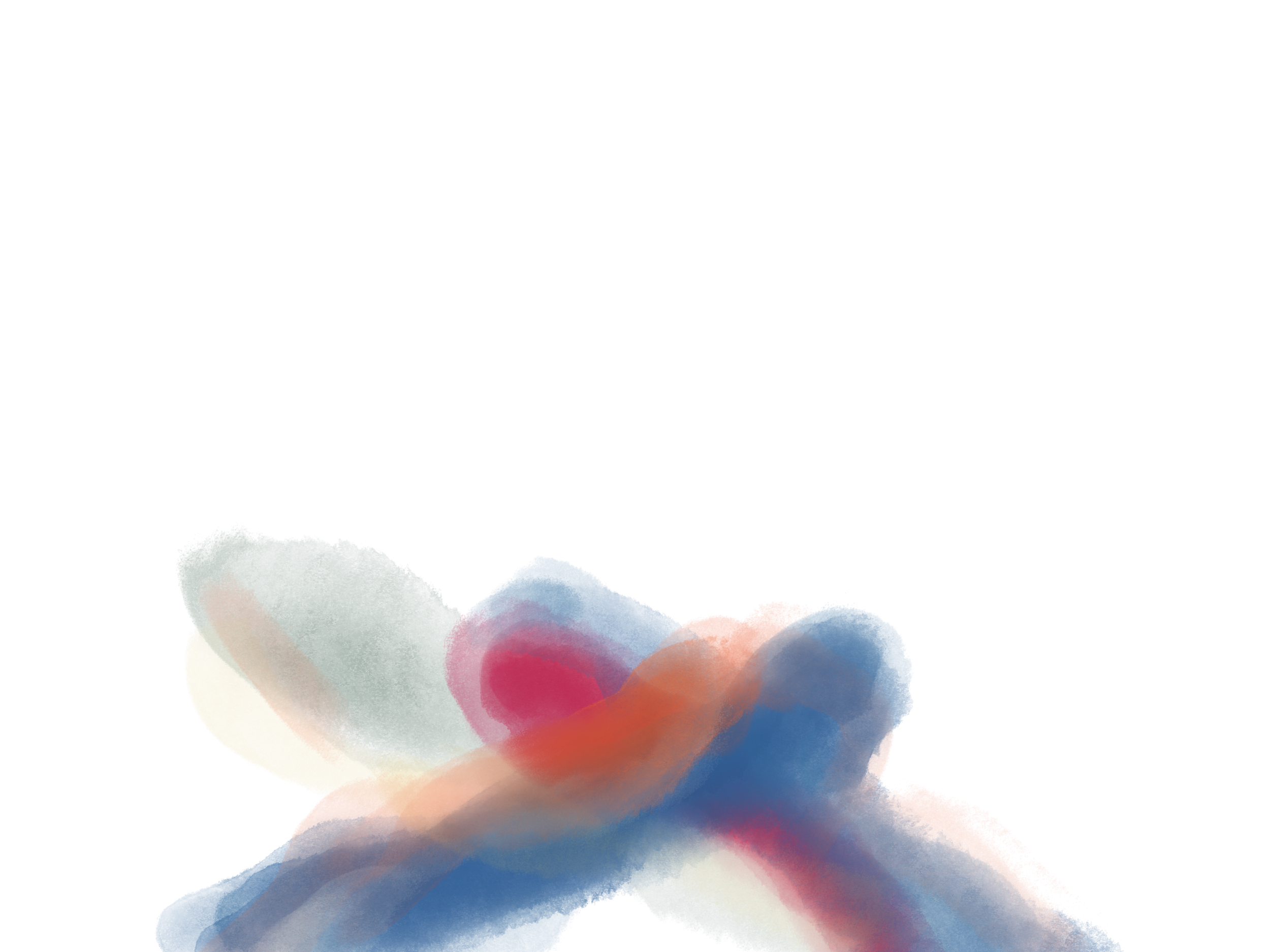 Abstract colorful smoke or light trails in shades of yellow, green, pink, red, blue, and orange swirling against a black background.