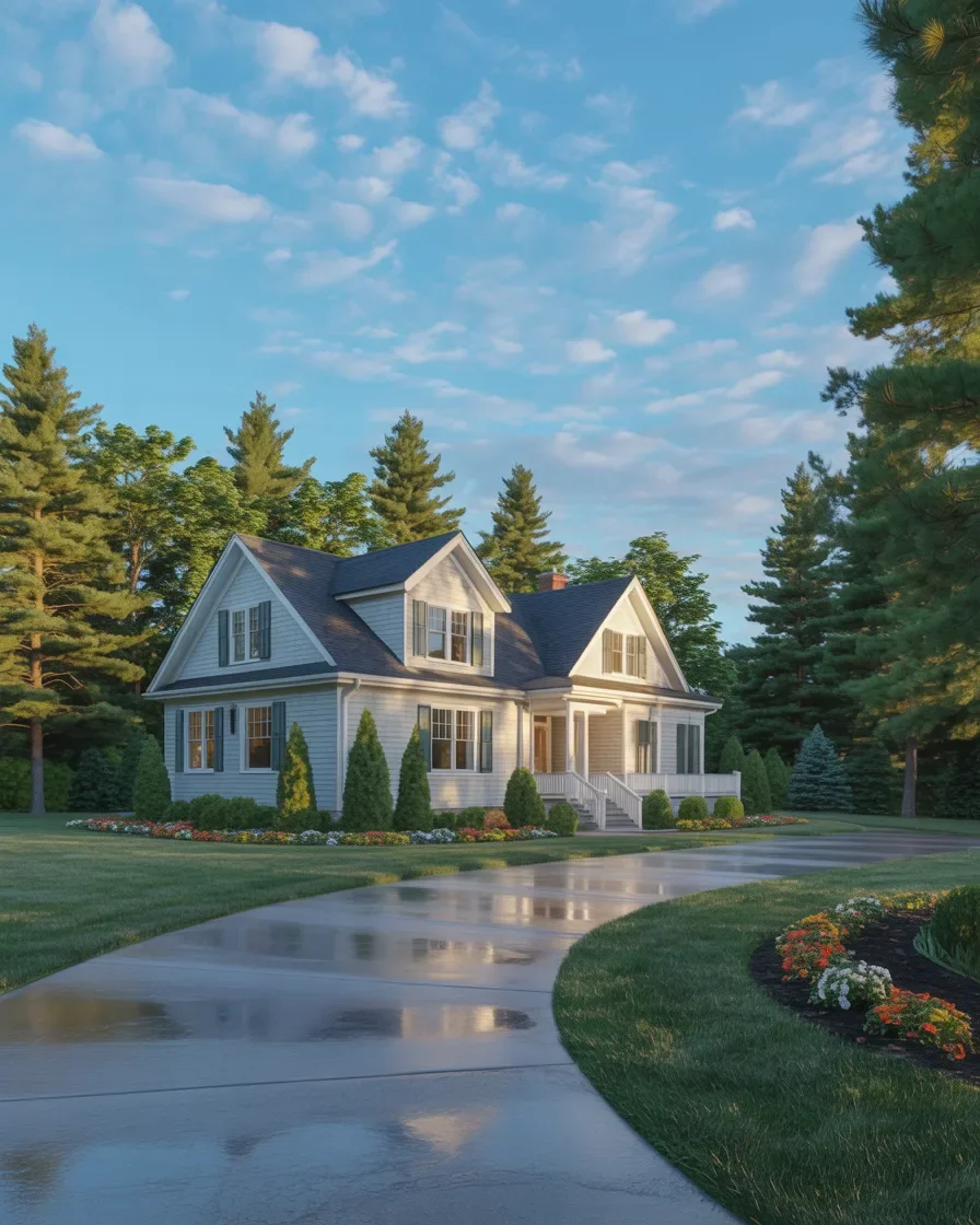 Northern Michigan home clean exterior power washing FAQ well maintained driveway siding tidy property