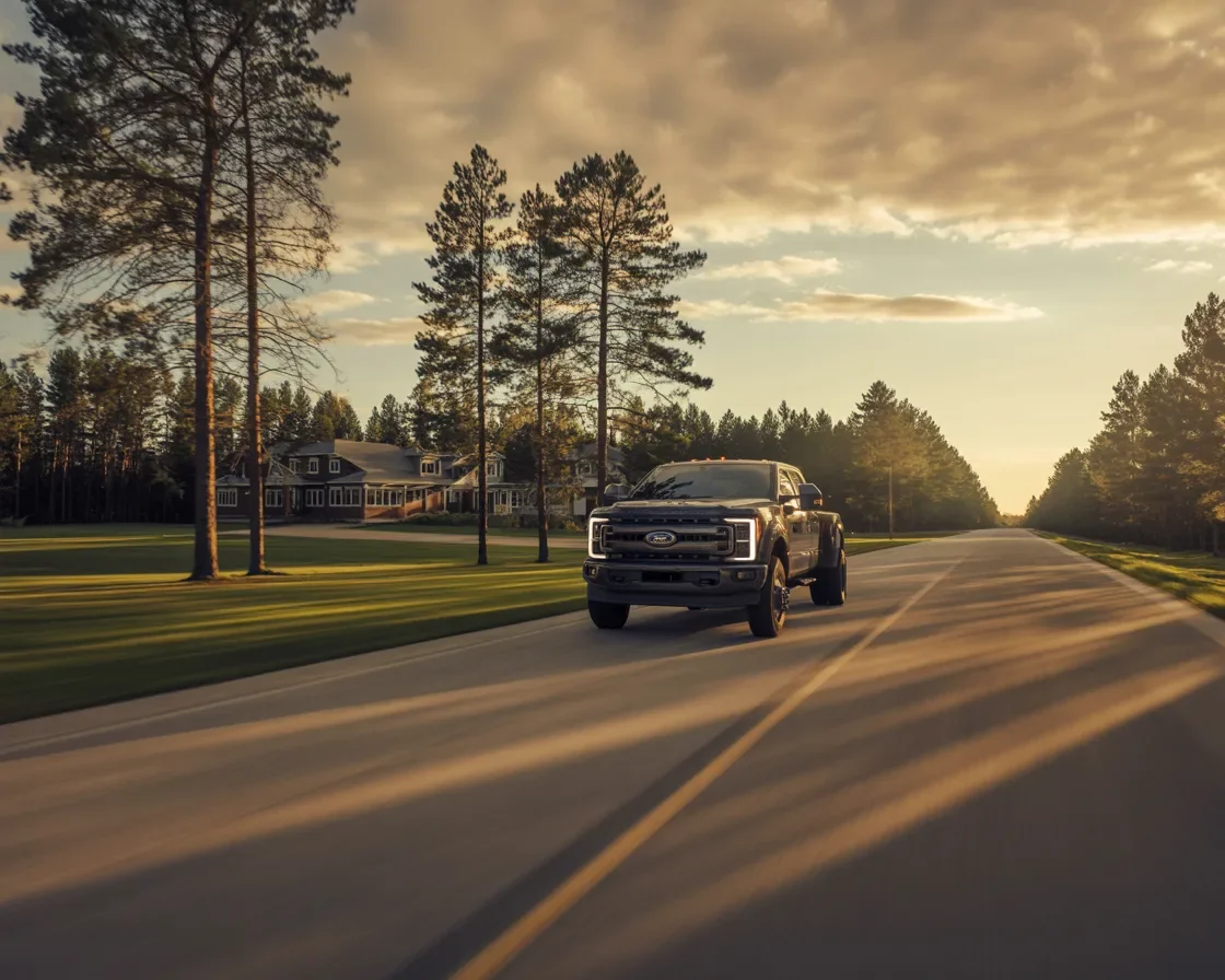 Hide A Way Home and Haul truck leaving completed job site Northern Michigan property services