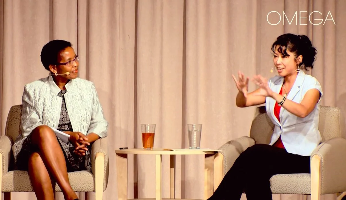 Loung Ung in a fireside conversation at Omega Institute