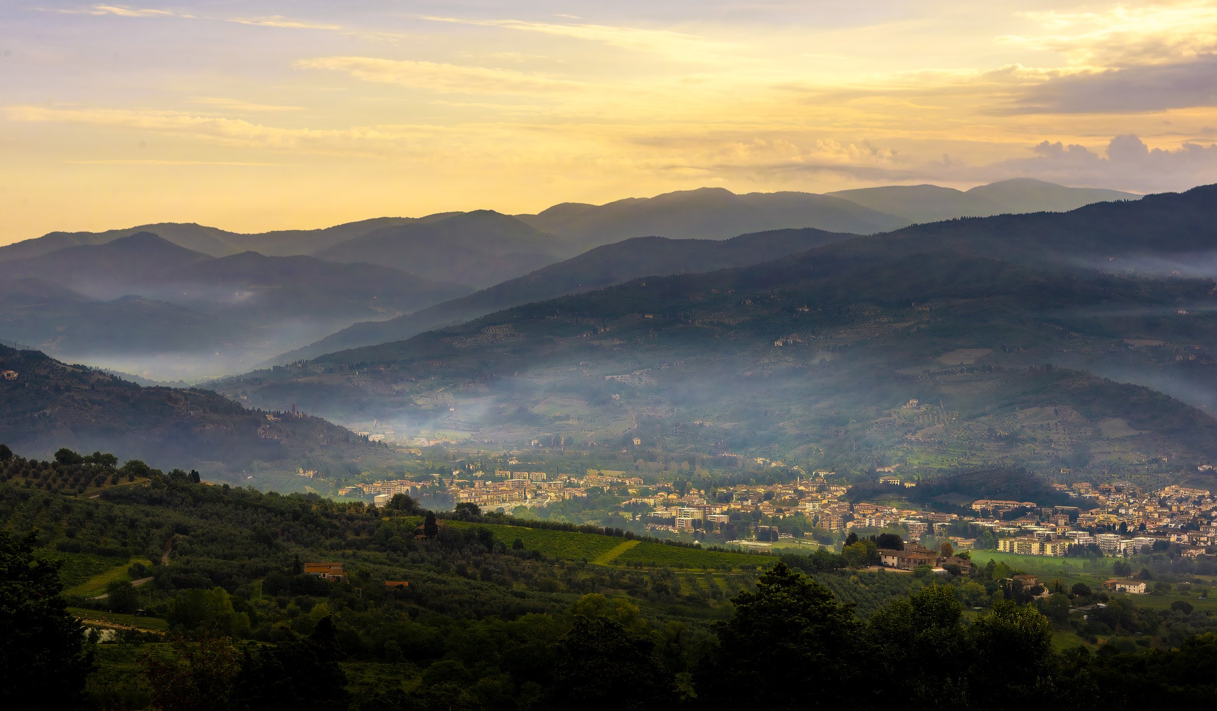 Veil of Evening, Tuscan Hills - 3576