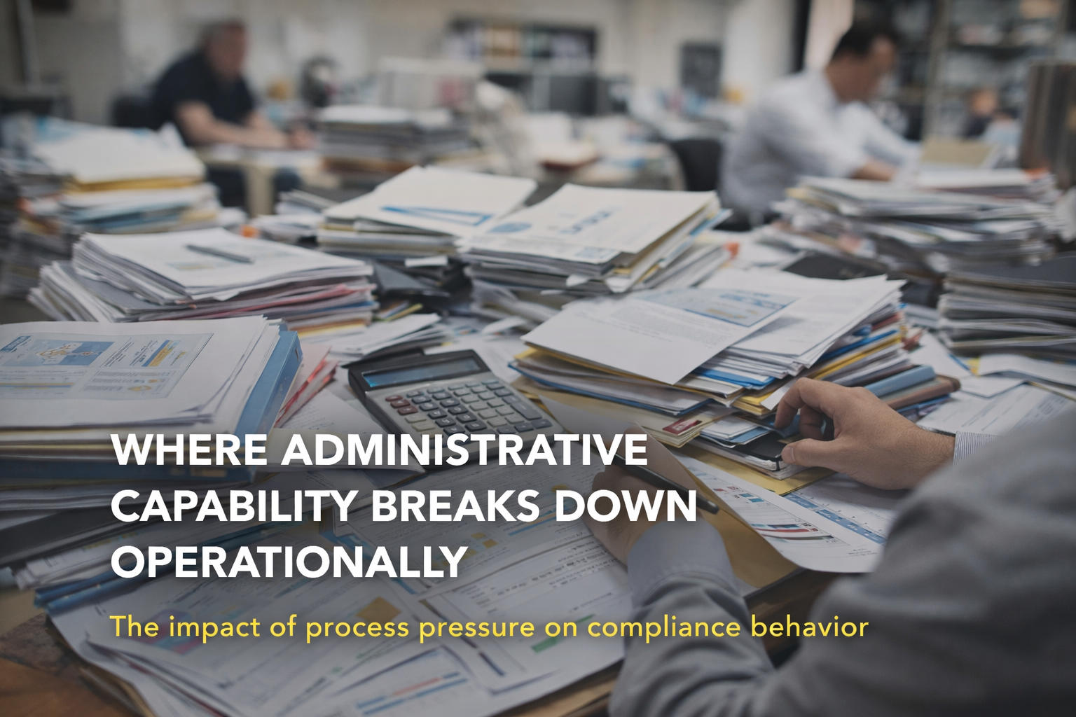 Blog Series: Regulatory Risk &amp; Accountability Systems Part 2 of 3 — Where Administrative Capability Breaks Down Operationally