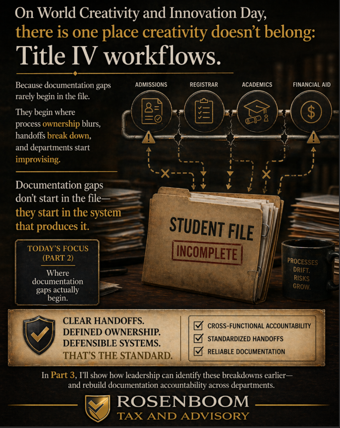 When Creativity Becomes Compliance Risk: Why Documentation Gaps Trigger Federal Scrutiny 