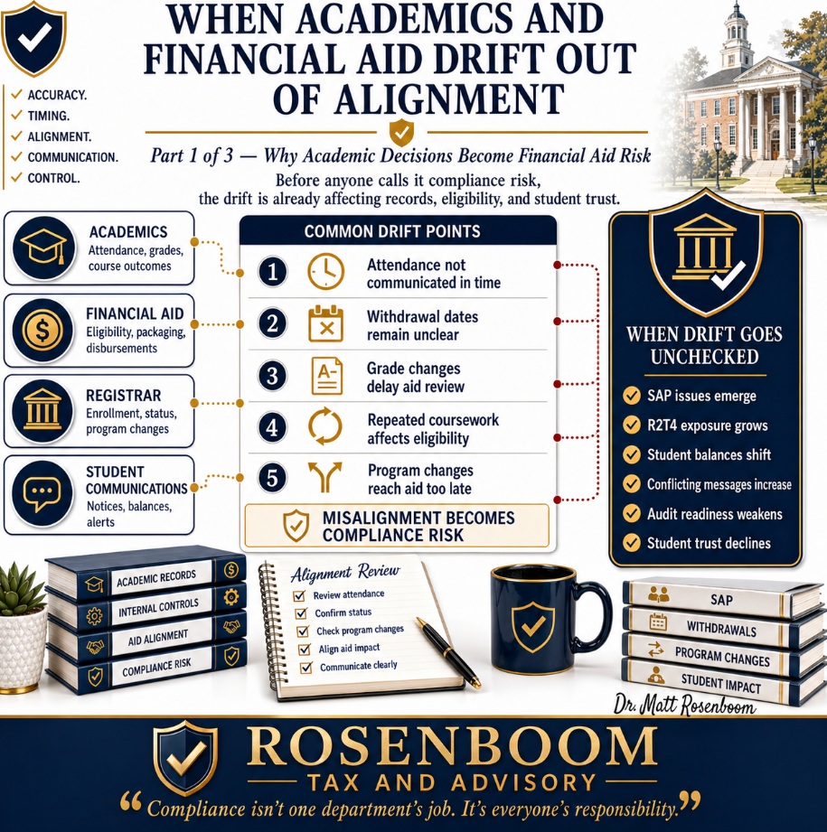 When Academics and Financial Aid Drift Out of Alignment  — Why Academic Decisions Become Financial Aid Risk Before Anyone Calls It Compliance Risk