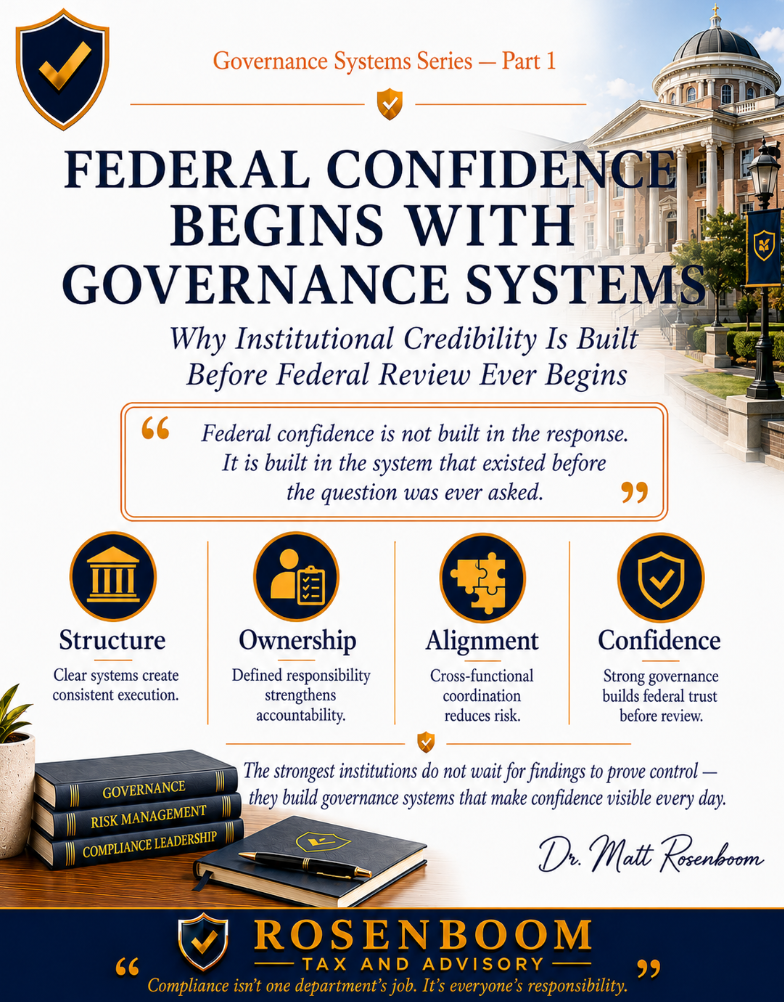 Federal Confidence Begins with Governance Systems Why Institutions Cannot Rely on Good Intentions Alone