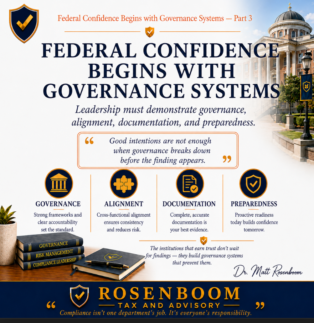 Federal Confidence Begins with Governance Systems Why Institutions Cannot Rely on Good Intentions Alone: When Governance Breaks Down Before the Finding Appears