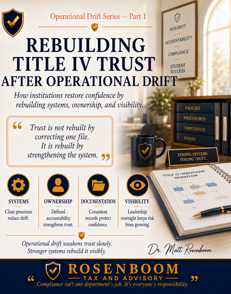 Rebuilding Title IV Trust After Operational Drift: Trust Is Lost Gradually Before It Is Questioned Publicly