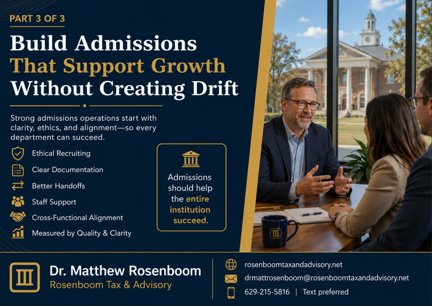 Admissions Is Where Institutional Trust Begins: Building Growth Without Creating Drift