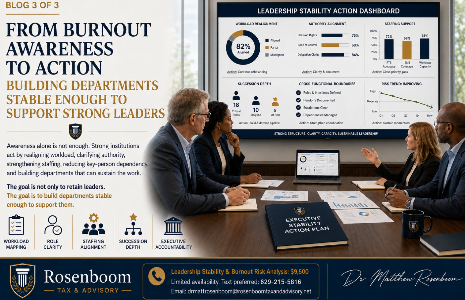 From Burnout Awareness to Action — Building Departments Stable Enough to Support Strong Leaders