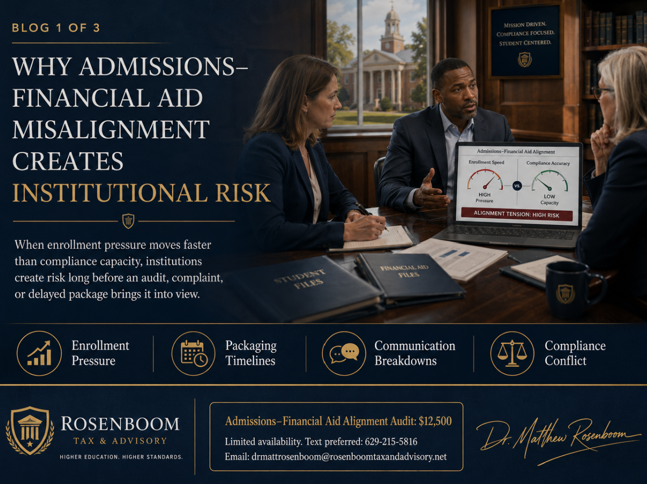 Why Admissions and Financial Aid Misalignment Creates Institutional Risk