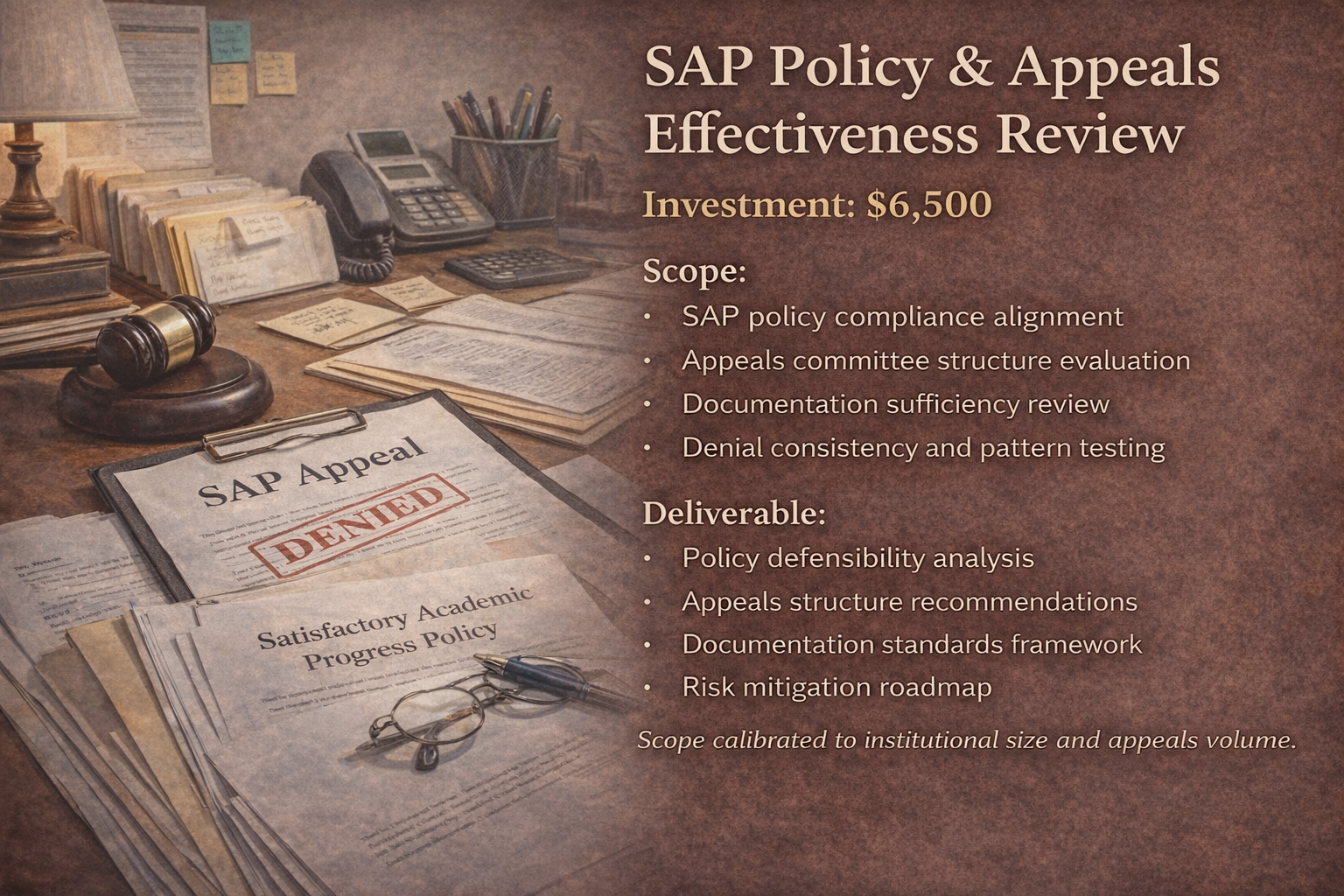 SAP Policy & Appeals Effectiveness Review