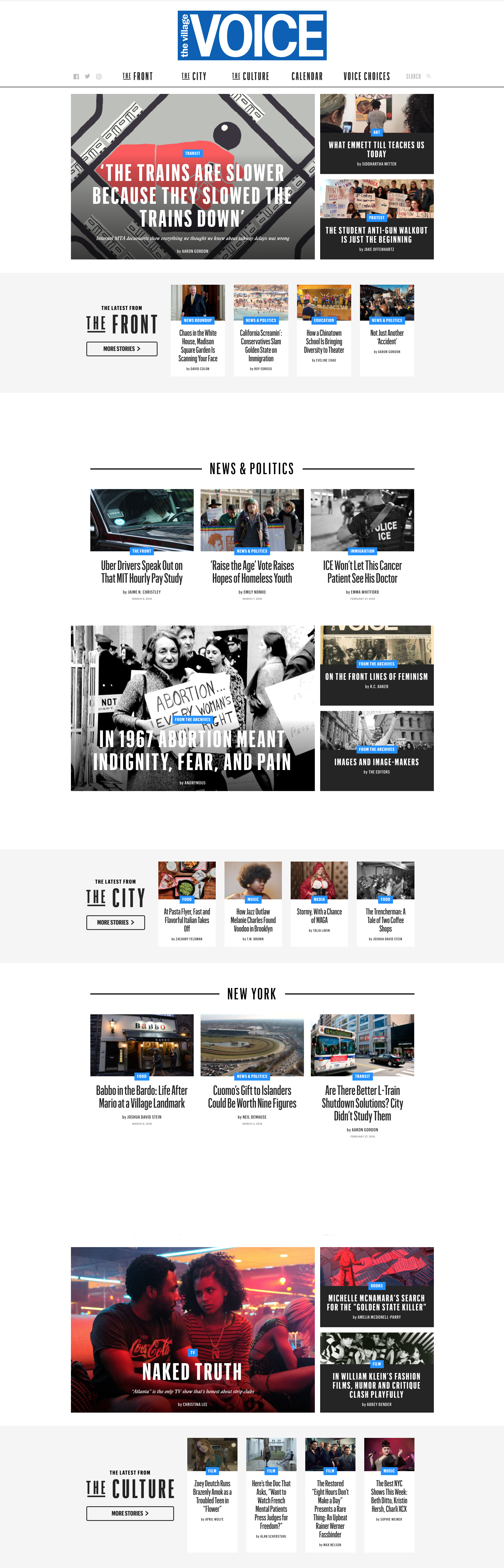 In 2017, villagevoice.com underwent a full-scale relaunch and redesign in collaboration with the digital agency Postlight. Read about it here.
