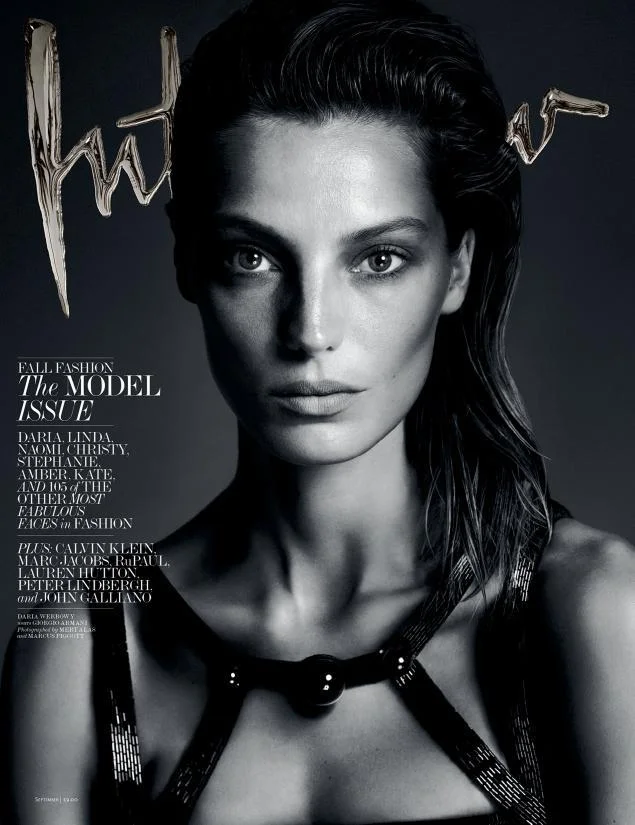 Daria Werbowy, photographed by Mert Alas and Marcus Piggot for the September 2013 issue. One of seven covers. Read the interview here.