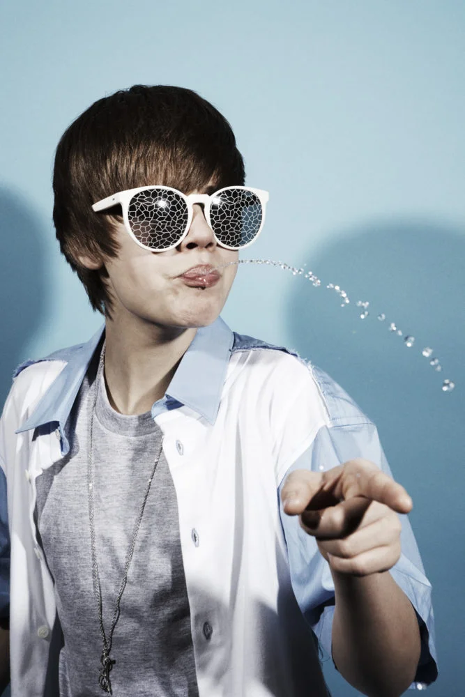 Justin Bieber, photographed by Gregory Harris for the April 2010 issue.