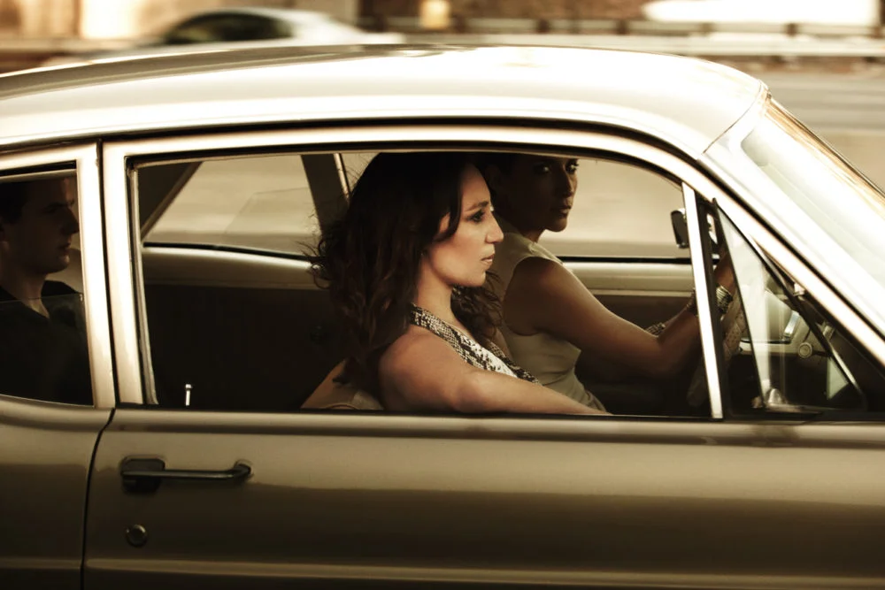 Shamim Momim (foreground), Taylor Livingston, and William Parks of the non-profit arts organization Los Angeles Nomadic Division (LAND), photographed by Robbie Fimmano for the December 2010/January 2011 issue for a portfolio on the L.A. art world.