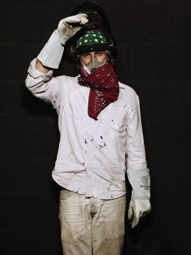 Sterling Ruby, photographed by Robbie Fimmano for the December 2010/January 2011 issue for a portfolio on the L.A. art world.