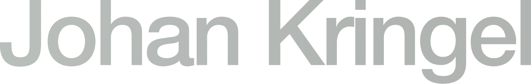 The words Johan Kringel in large, bold, dark green font on a transparent background.