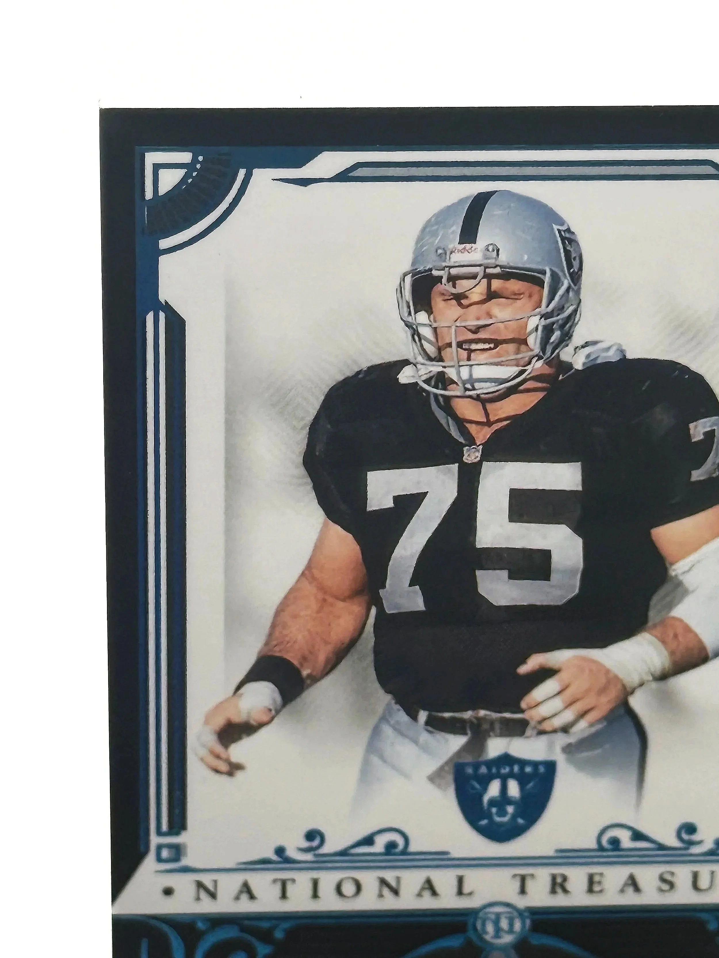 2025 National Treasures LA Raiders Howie Long NT #54 /20 football card top left corner