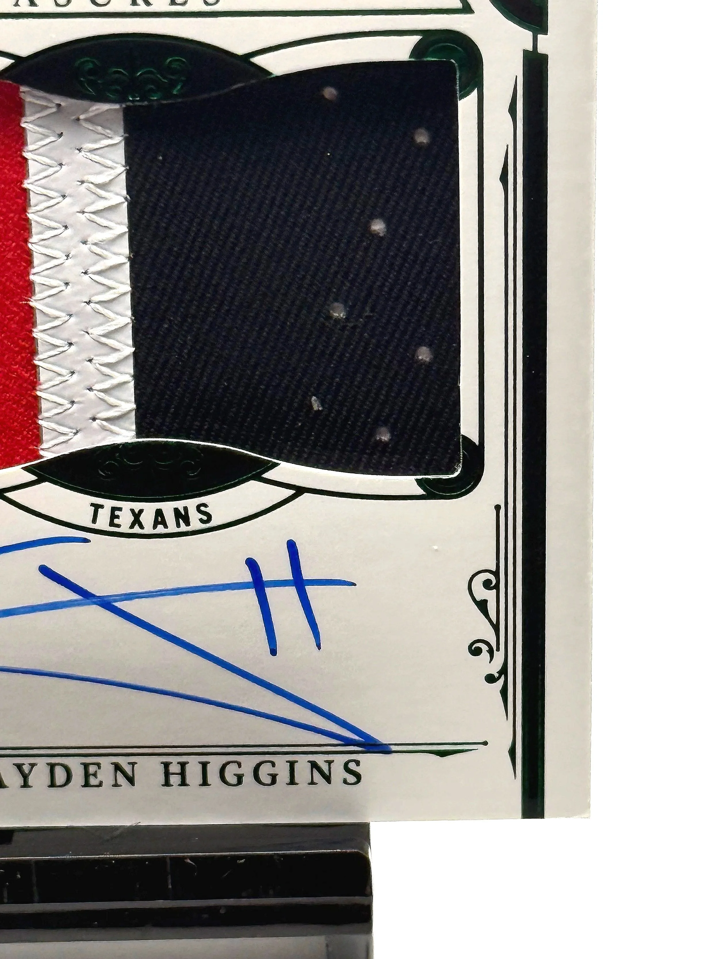 2025 National Treasures Jayden Higgins Rookie Patch Auto NT RPA #172 Texans football card bottom right corner