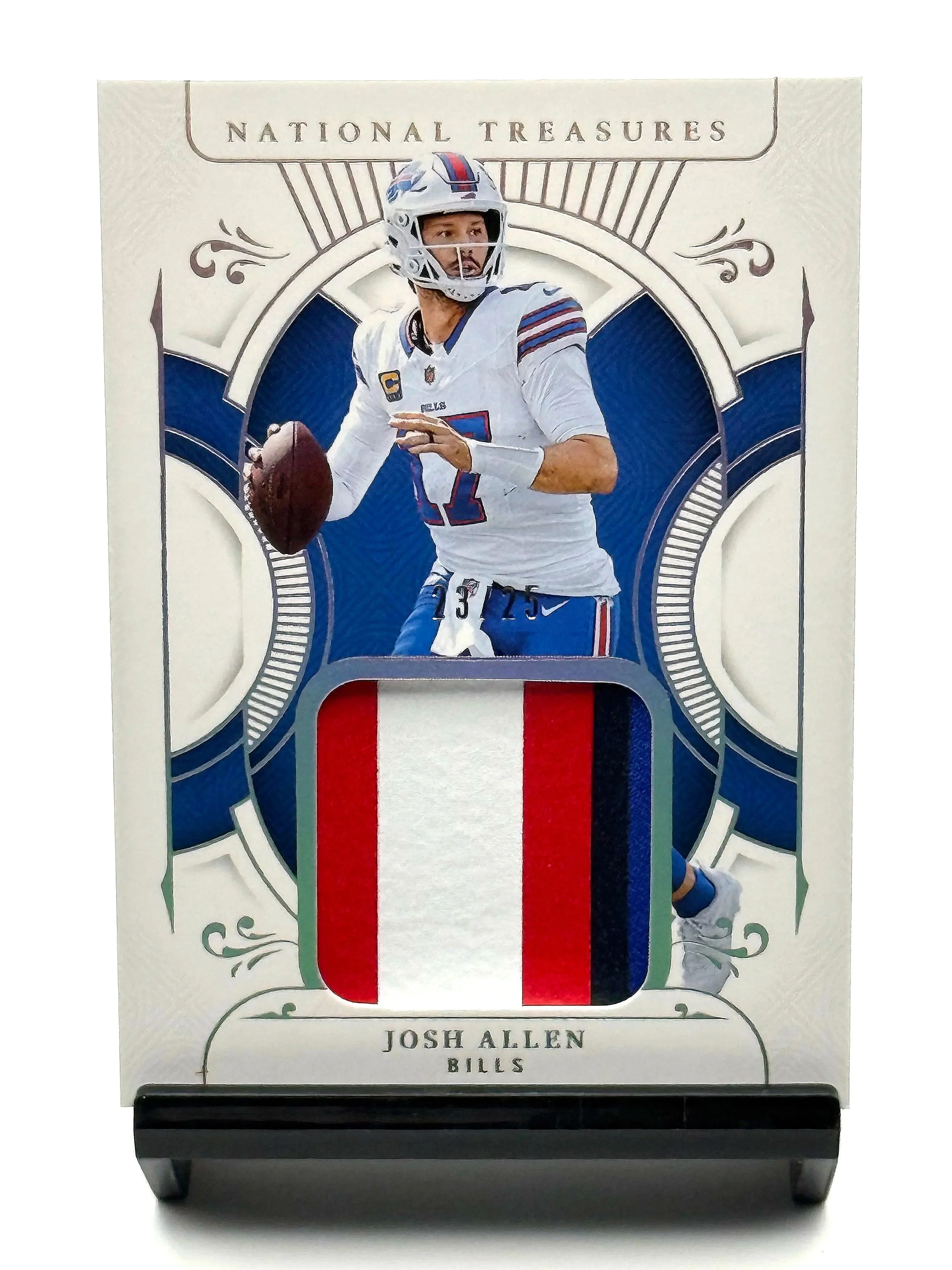 2025 National Treasures Josh Allen Treasured Patches 4‑Color Patch /25 Bills