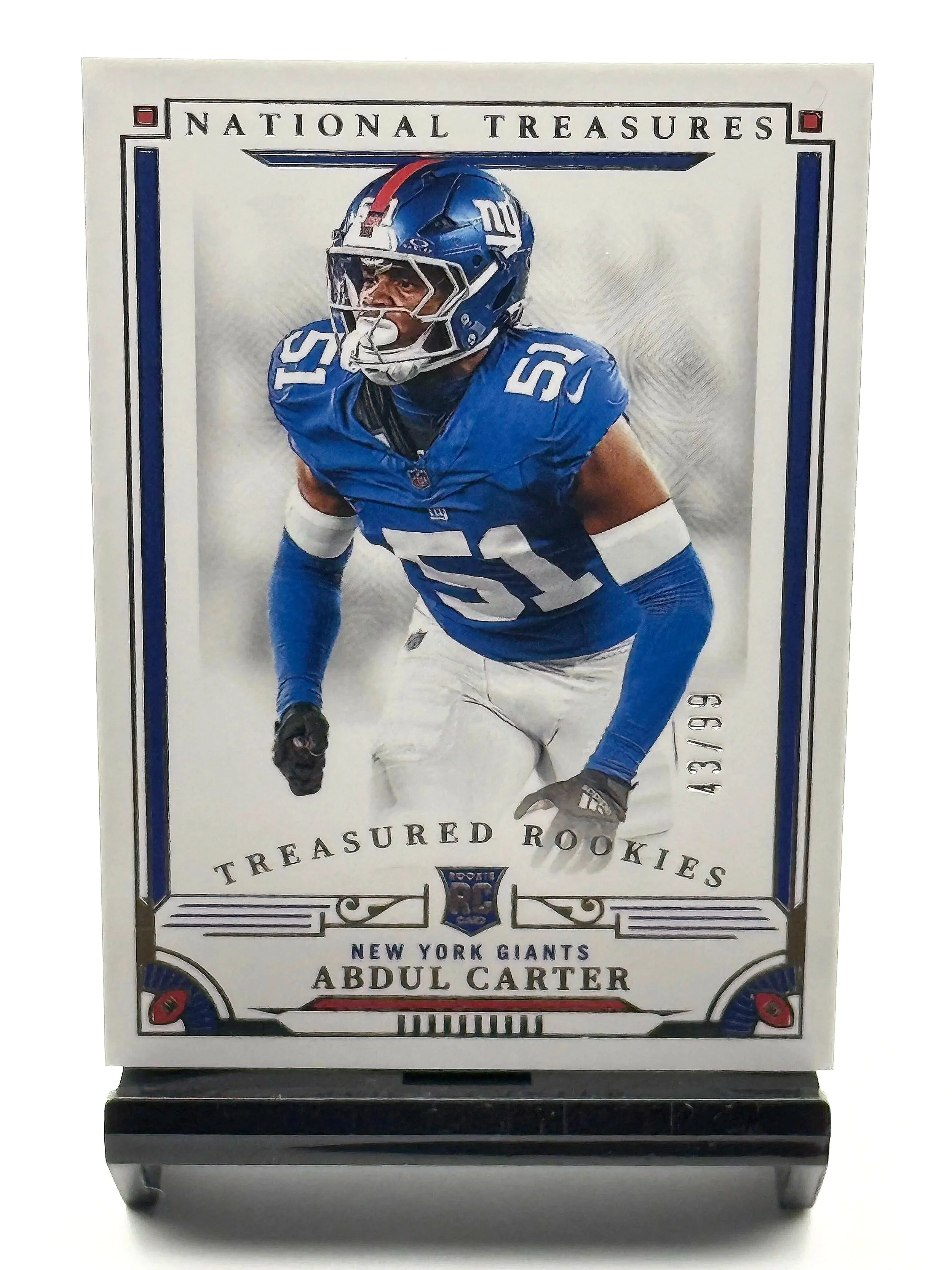 2025 National Treasures Abdul Carter Treasured Rookies NT RC #TR-ACR - Giants