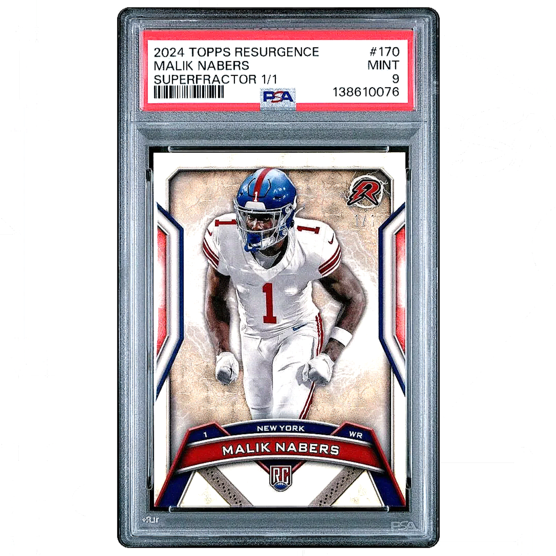 2024 Topps Resurgence Malik Nabers Superfractor 1/1 Rookie PSA9 - Giants