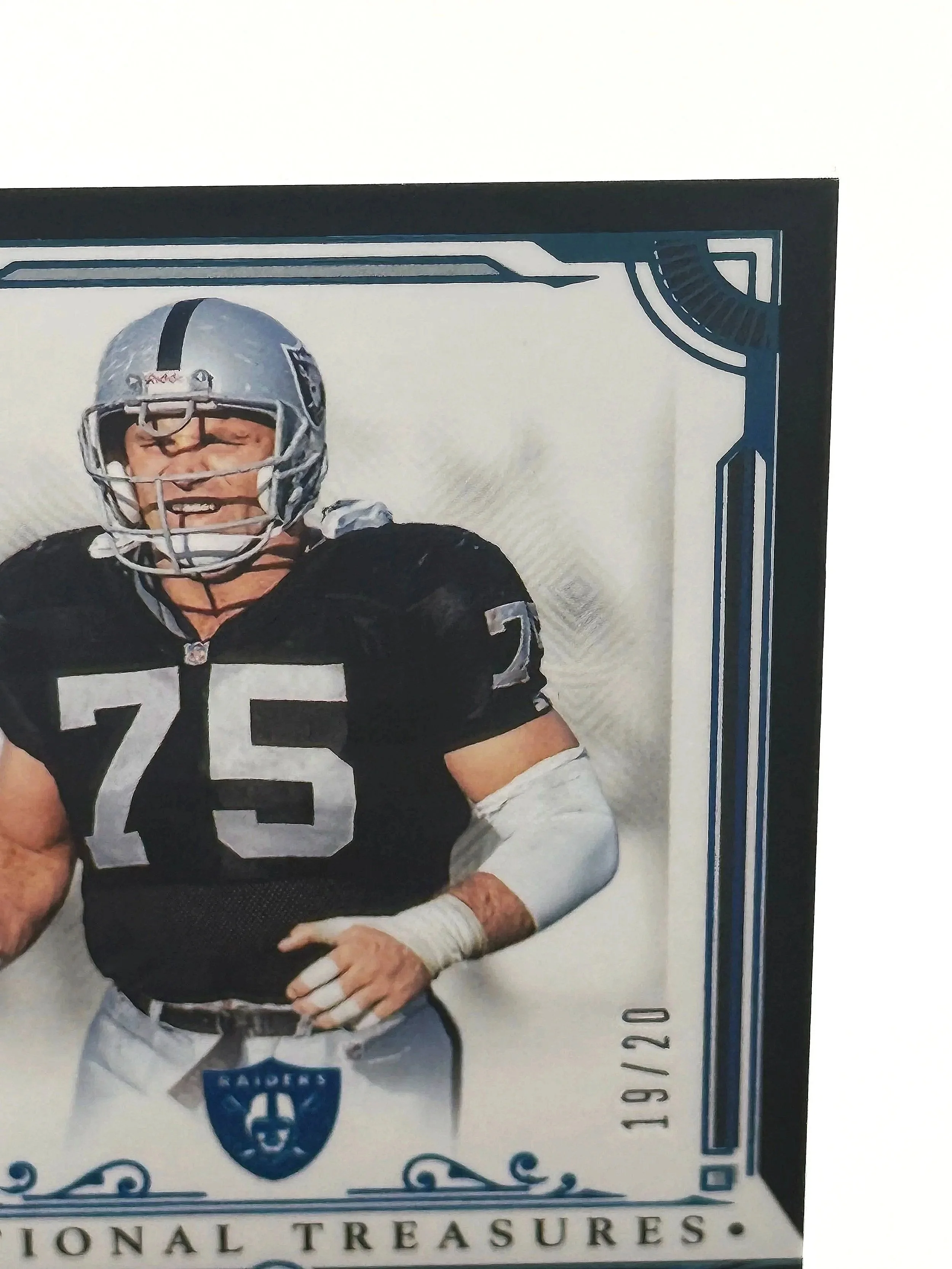 2025 National Treasures LA Raiders Howie Long NT #54 /20 football card top right corner