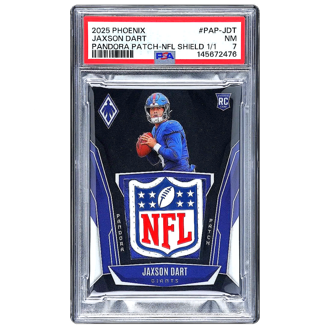 2025 Phoenix Jaxson Dart Pandora Patch True NFL Shield #PAP=JDT 1/1 - Giants