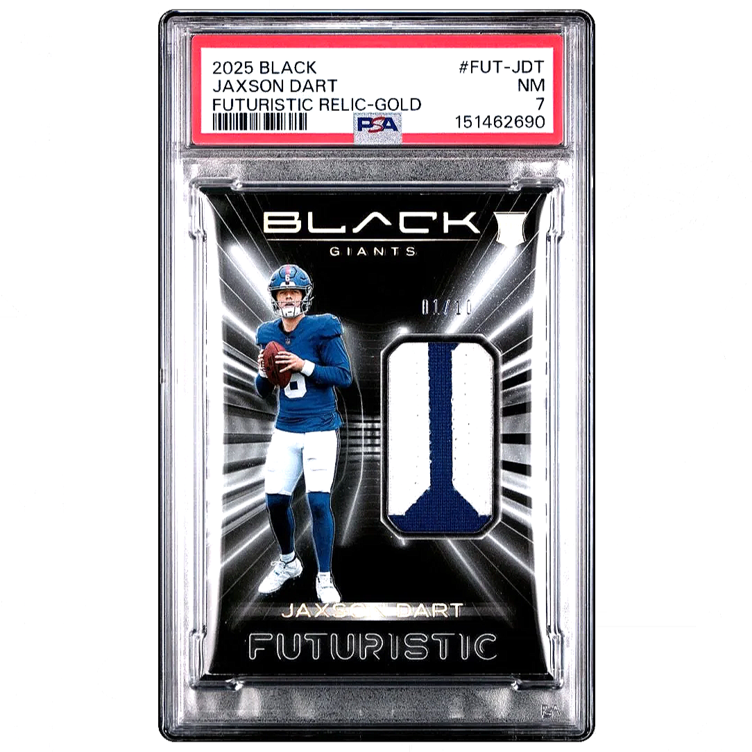 2025 Black Jaxson Dart  Futuristic Relic Gold /10 NT Rookie #FUT-JDT - Giants