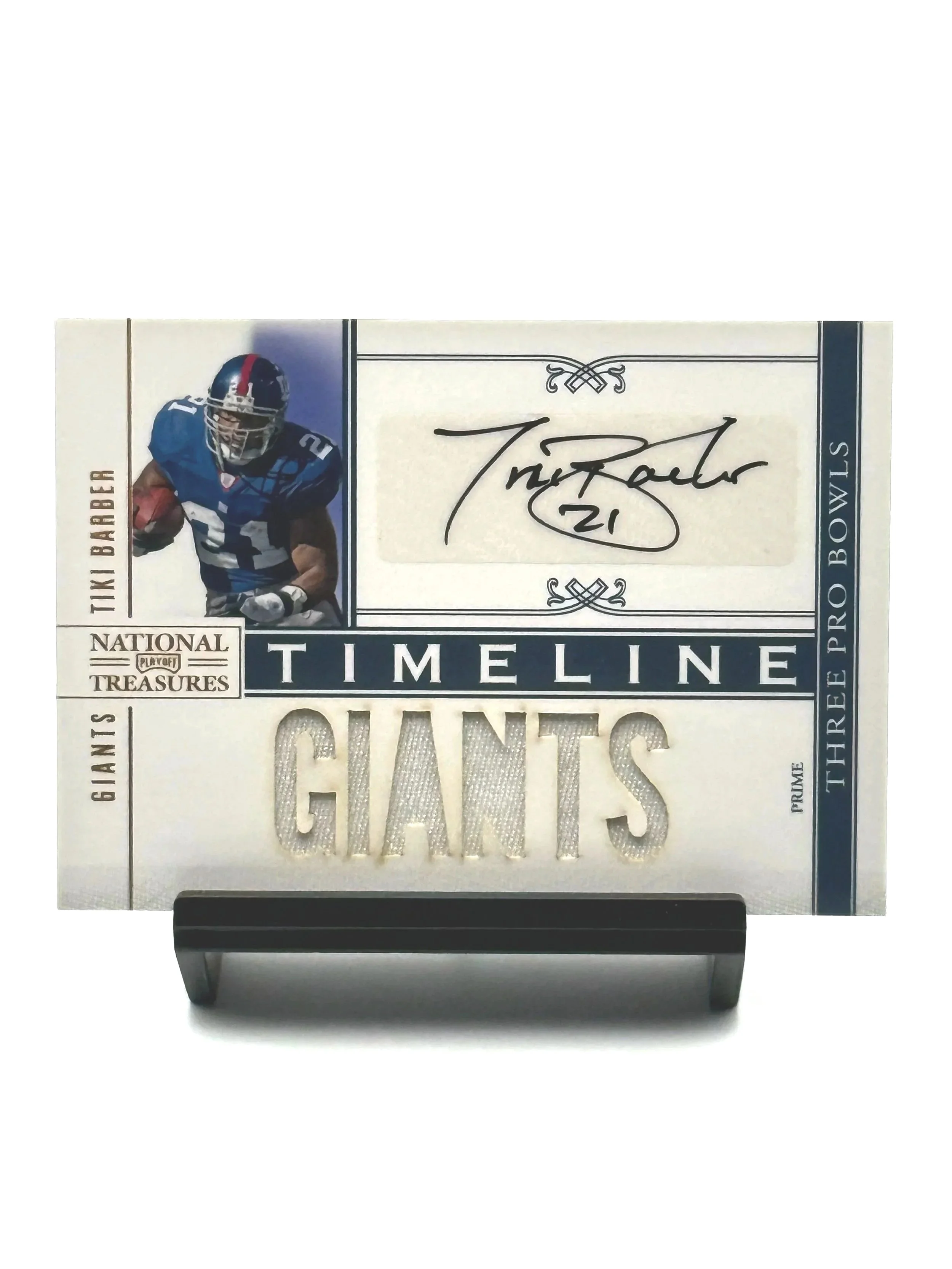 2011 Panini National Treasures Tiki Barber Prime Patch Auto /15