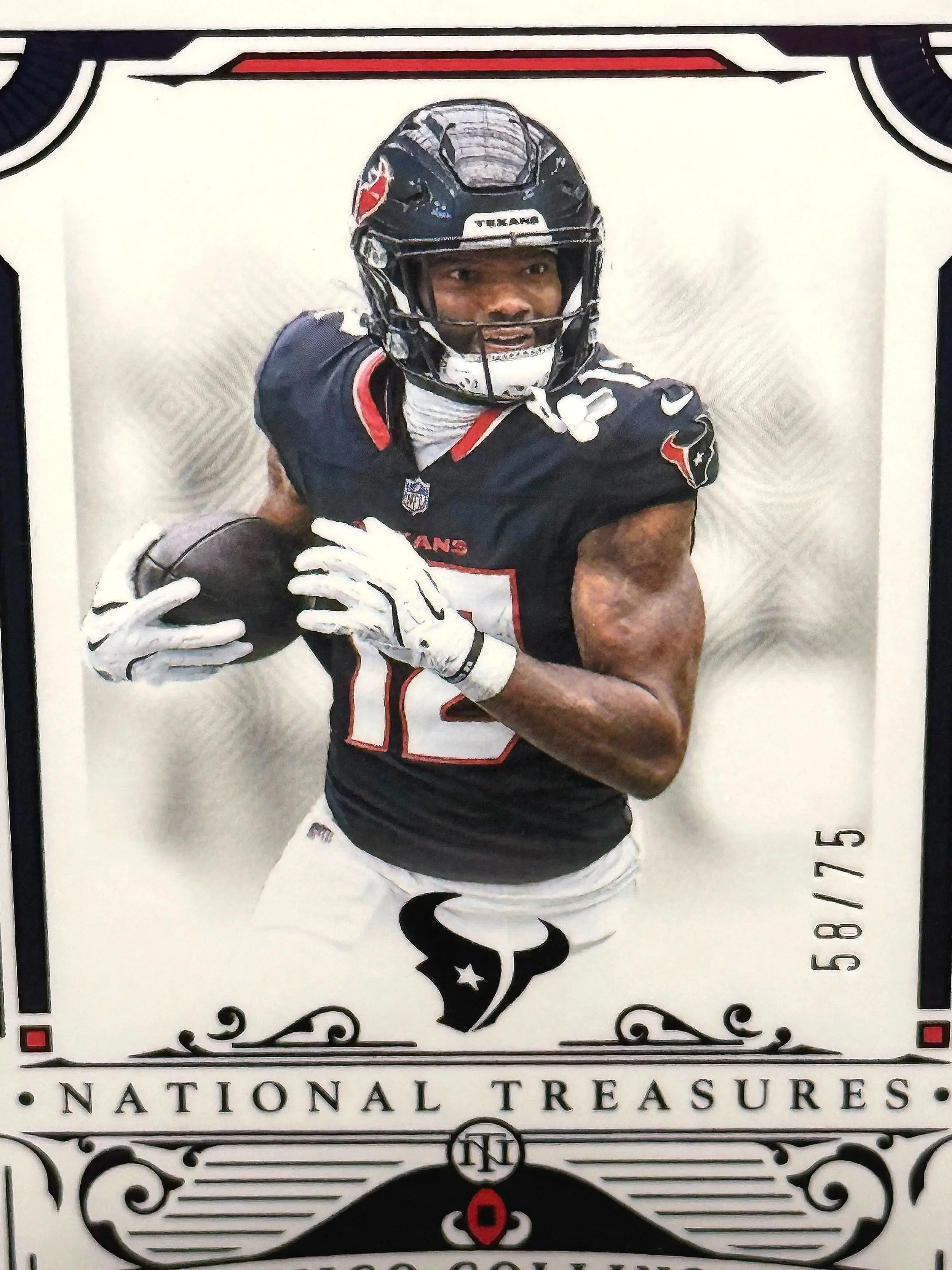 2025 National Treasures Nico Collins /75 NT #41 Texans football card front detail