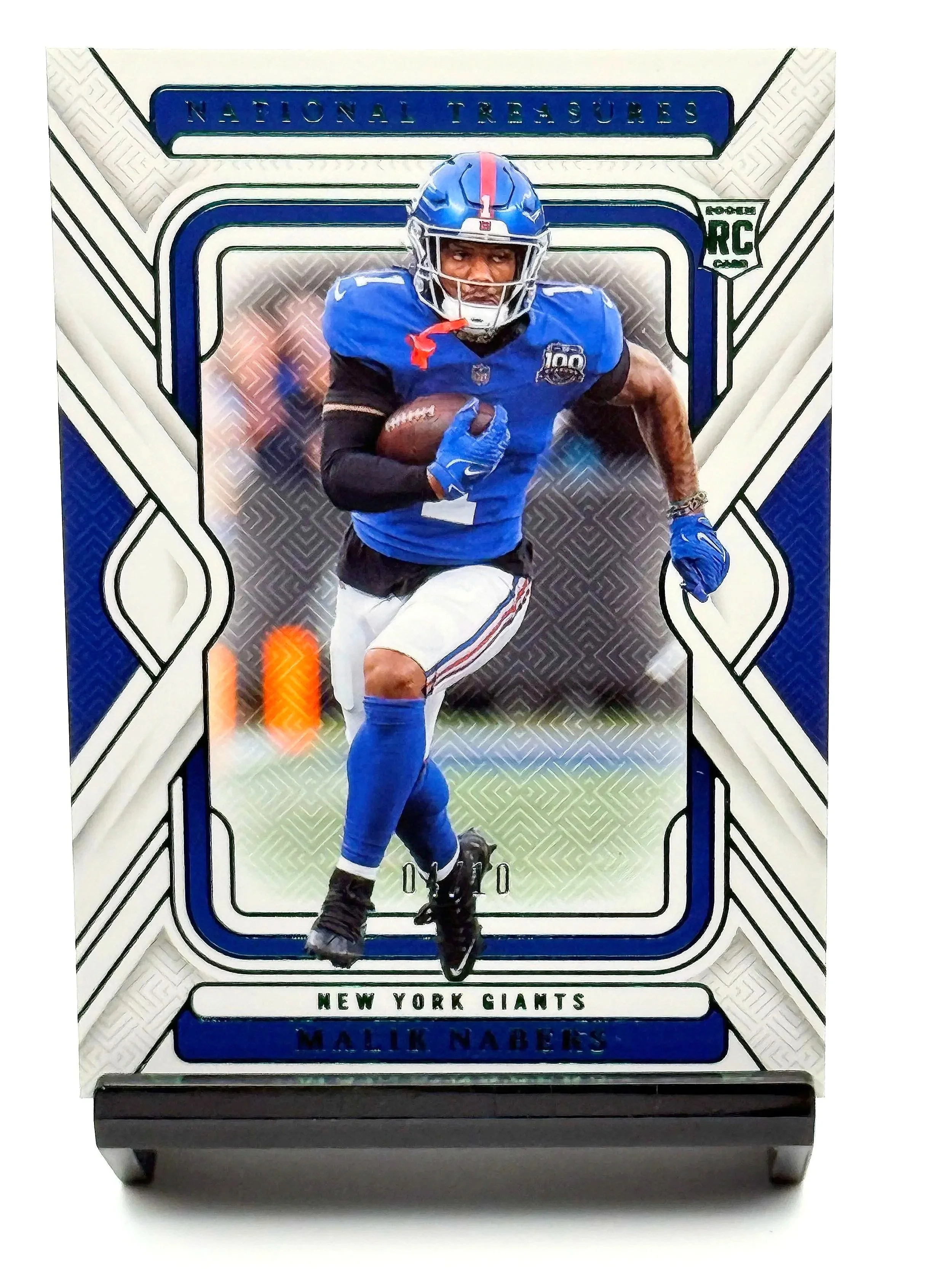 2024 National Treasures Malik Nabers Emerald Rookie #73 /10 Giants