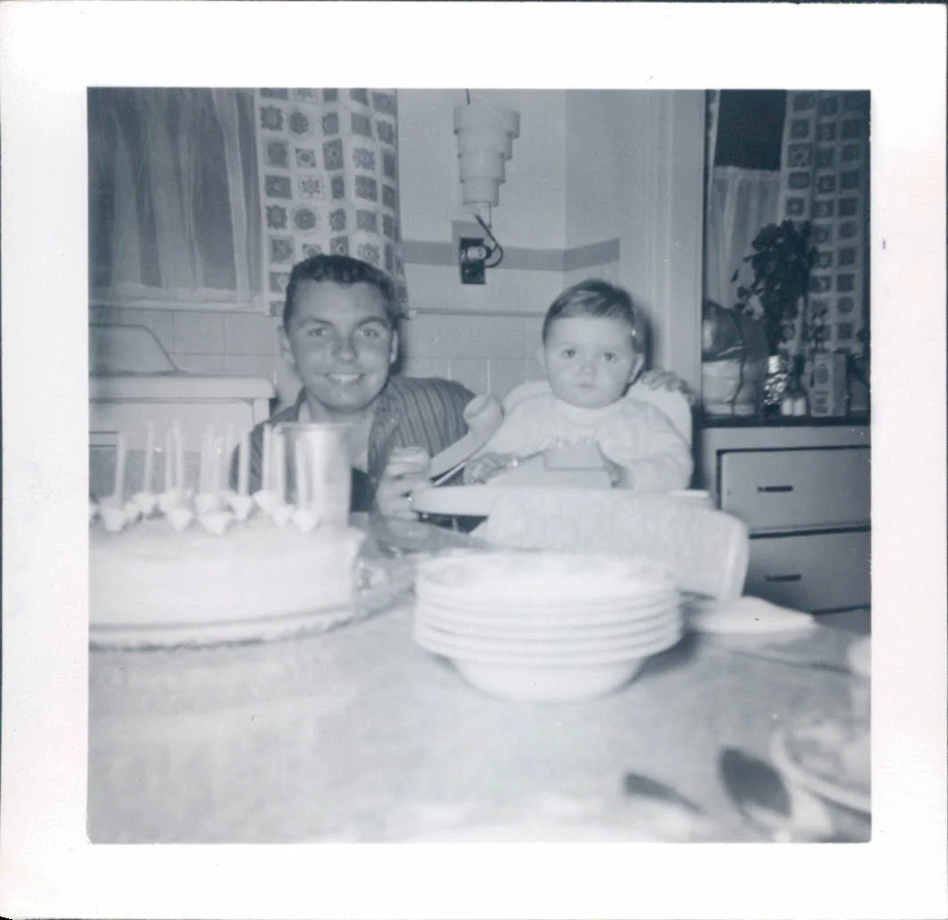 David as a teenager with Jimmy