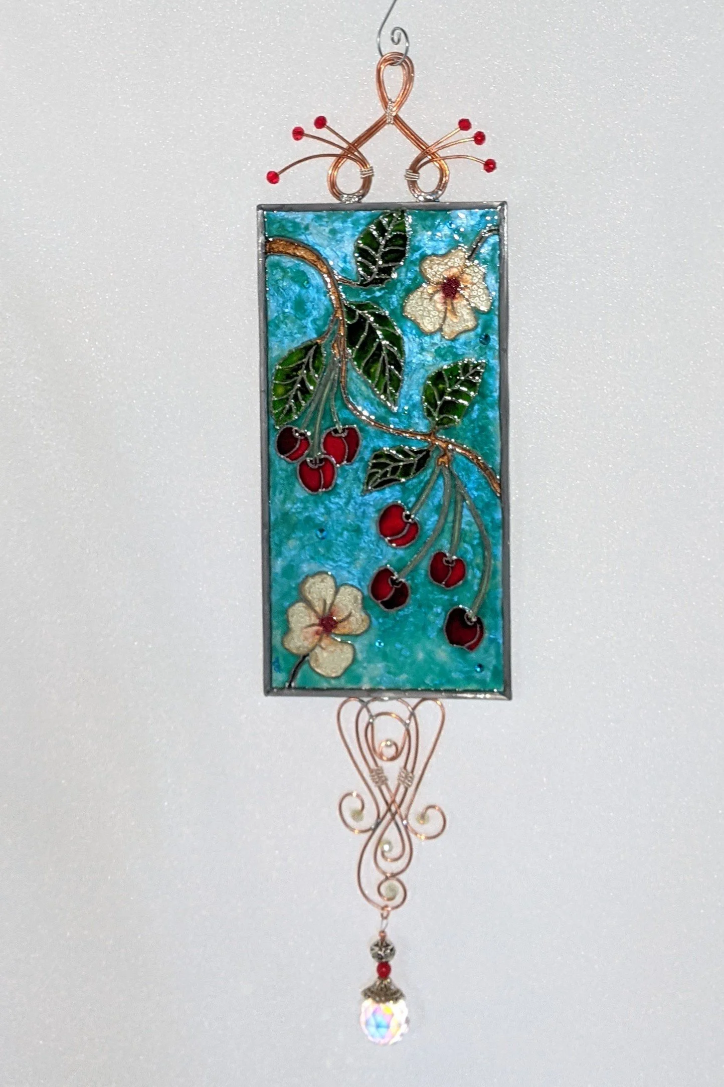 Cherry Jubilee Illusion Glass -  Cherries in Eternal Spring