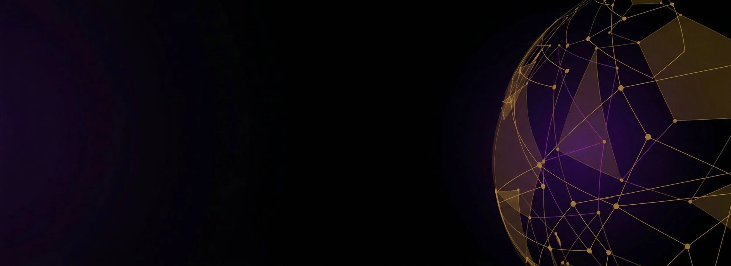 A digital illustration of a globe with interconnected lines and nodes on a dark background.