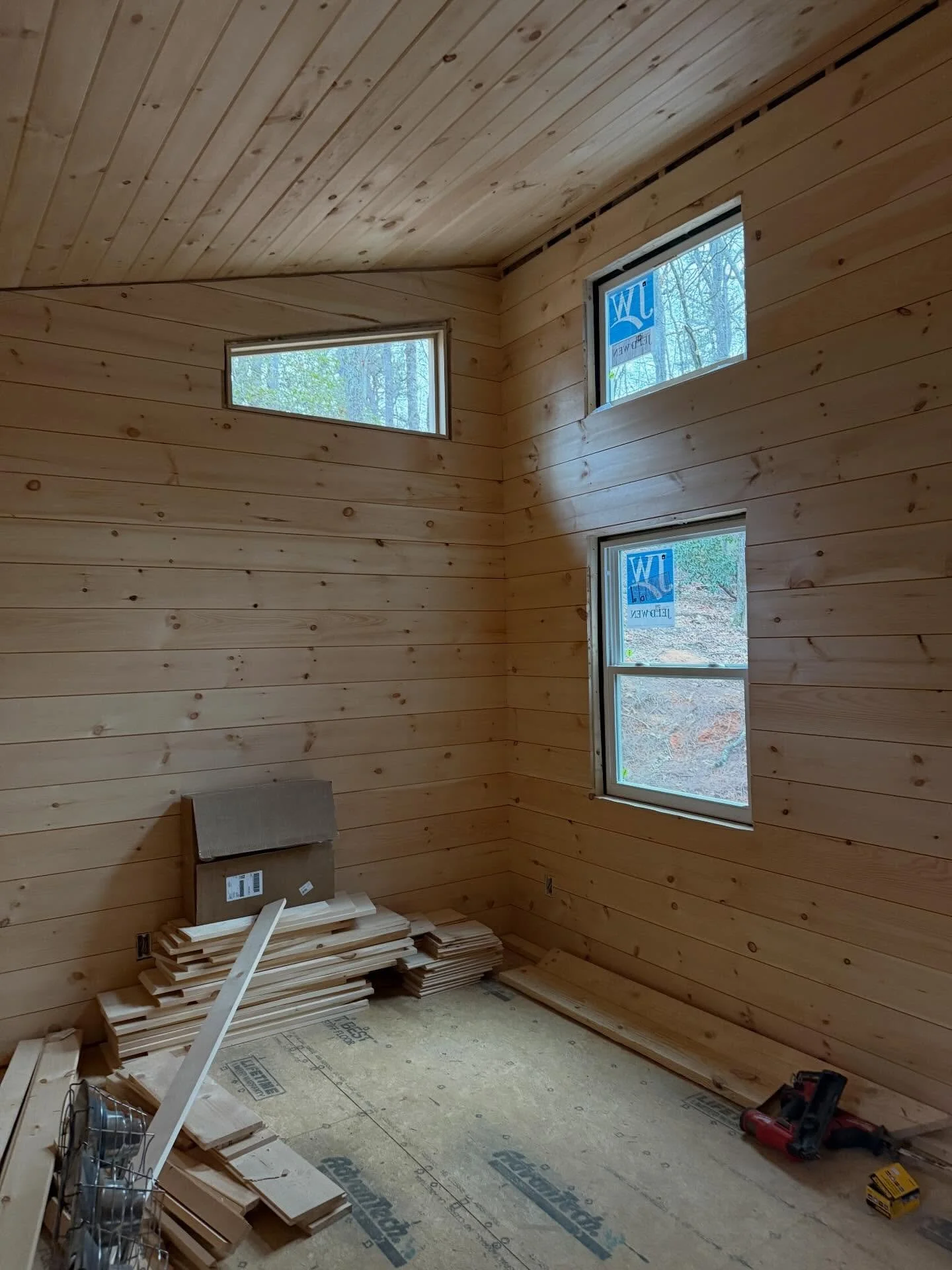 Addition is all sealed up and got some fresh nickel gap and T&amp;G ceilings