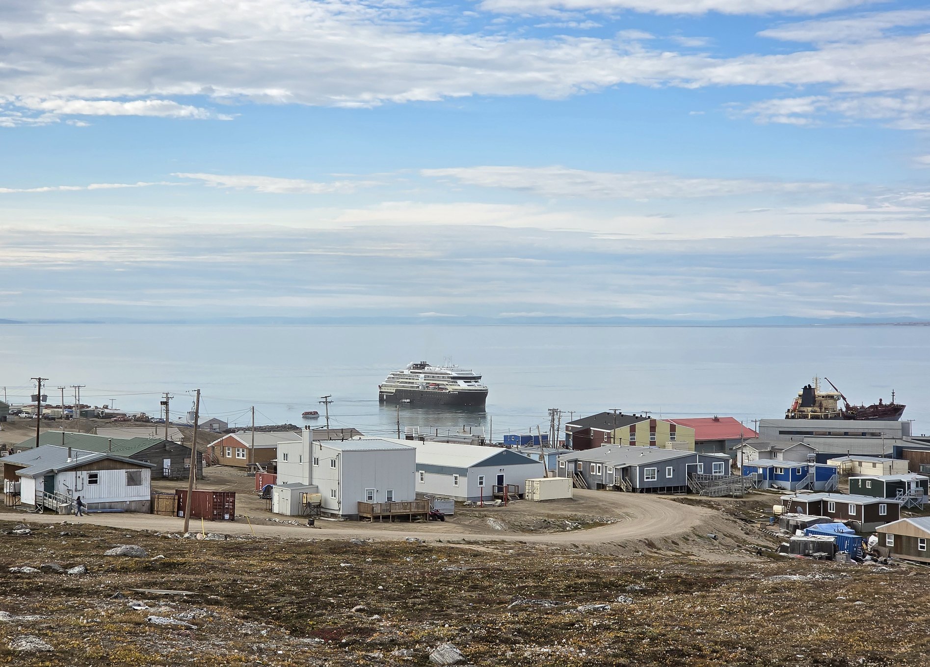 2026-8-28 - Pond Inlet - gazebo view of ship 1.jpg