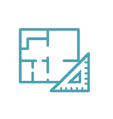 Floor plan icon representing thoughtful space planning and functional layouts.