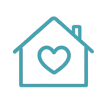 House icon representing personalized interior design tailored to each family's lifestyle.