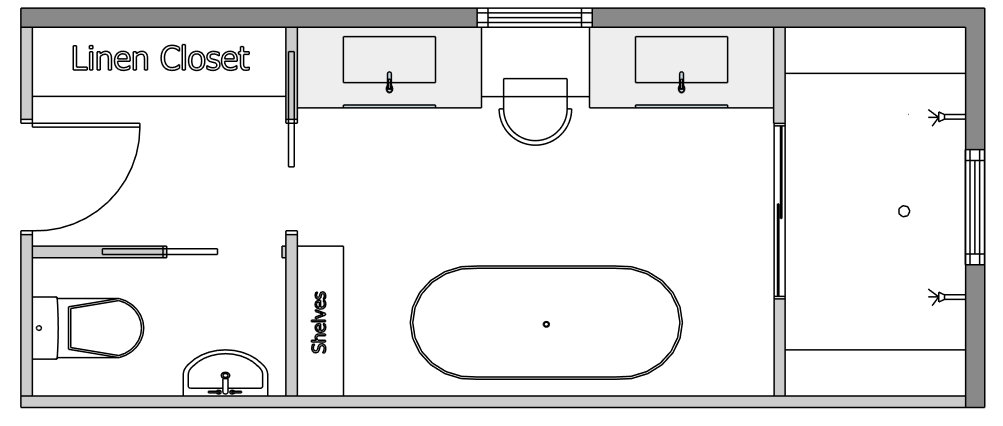 Proposed floor plan illustrating improved circulation, functionality, and space planning.