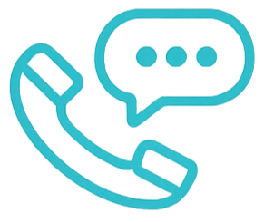 Speech bubble icon representing the Discovery Call step of the design process.