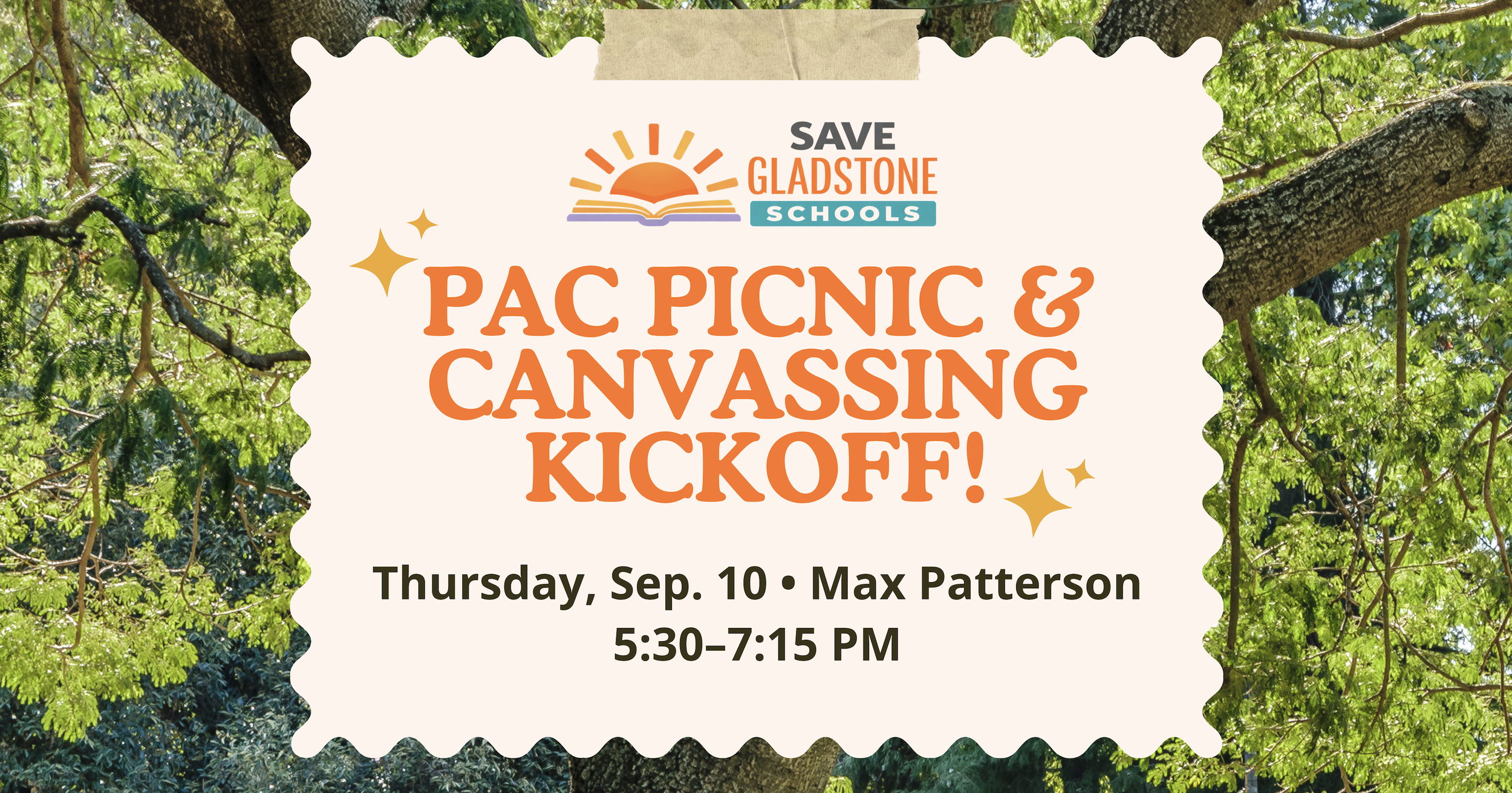 PAC Picnic/Potluck + Canvassing Kickoff! 🧡