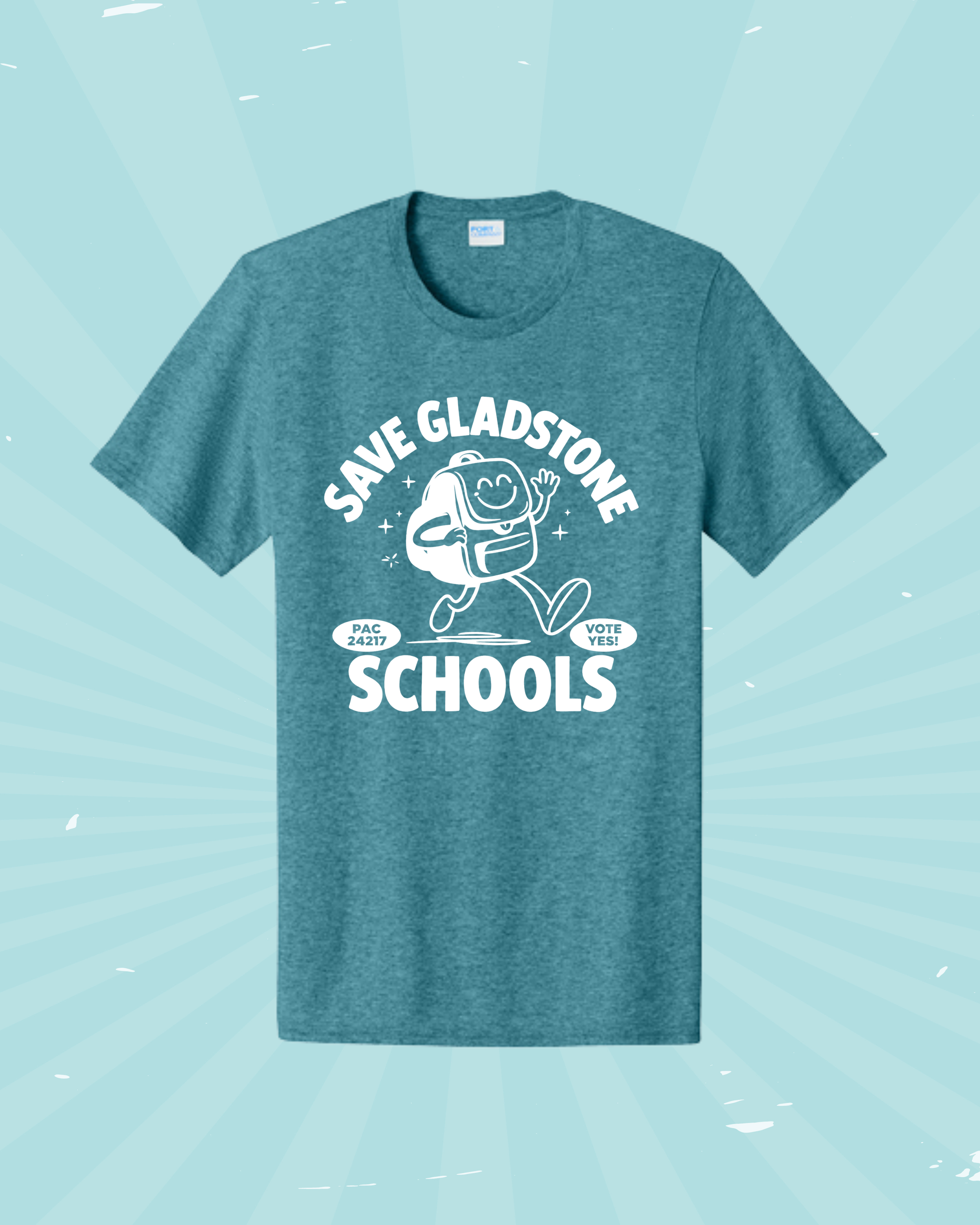 Teal BackPAC Man Tee