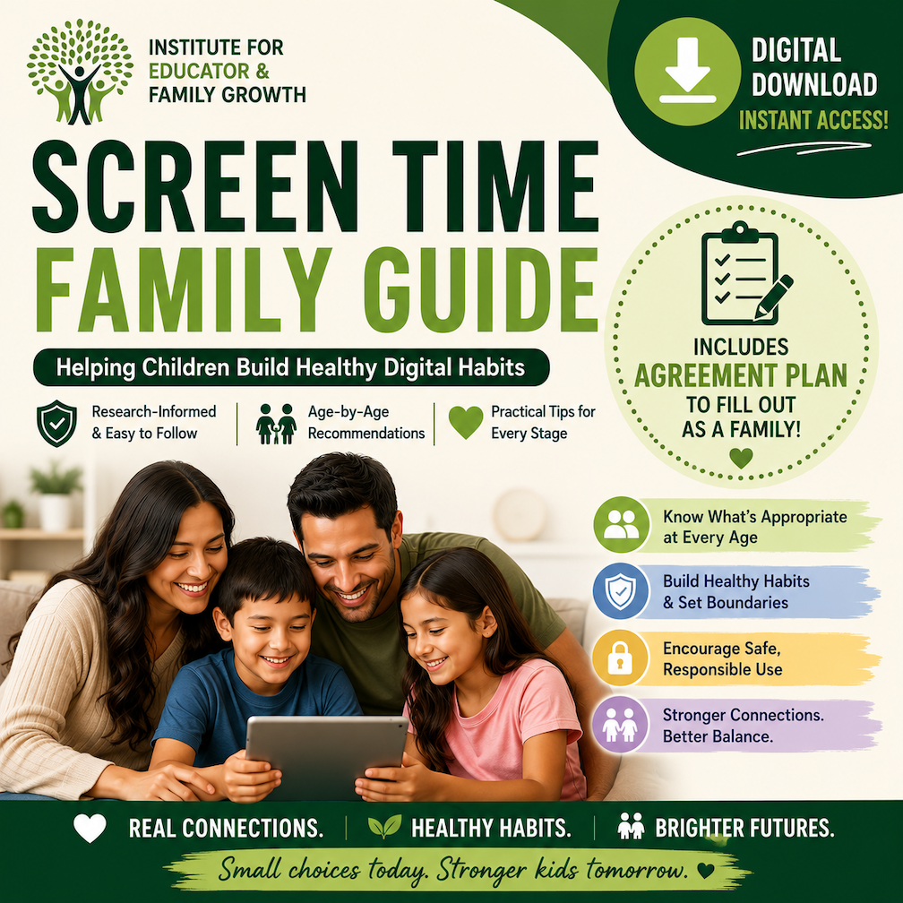 Screen Time Family Guide & Family Media Agreement for Kids (Birth–Age 12)