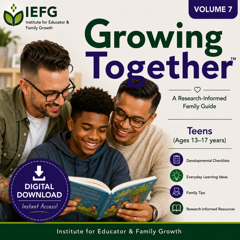 Growing Together™: Developmental Milestones Checklist – Volume 7 (Teens: Ages 13–17 Years)