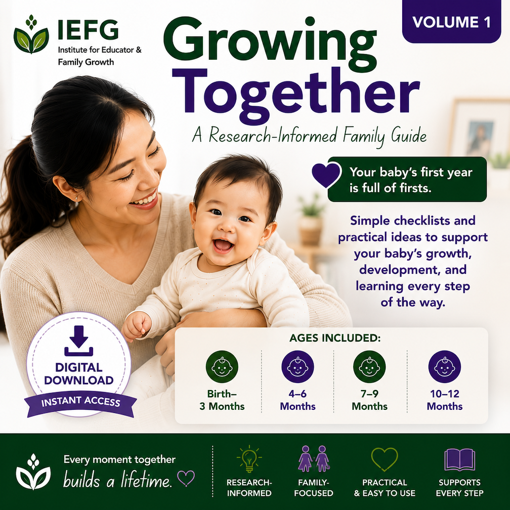 Growing Together™: Developmental Milestones Checklist – Volume 1 (Birth–12 Months)
