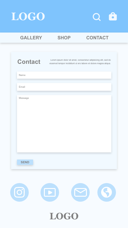 (Mobile) UX Design - Wireframe - Contact