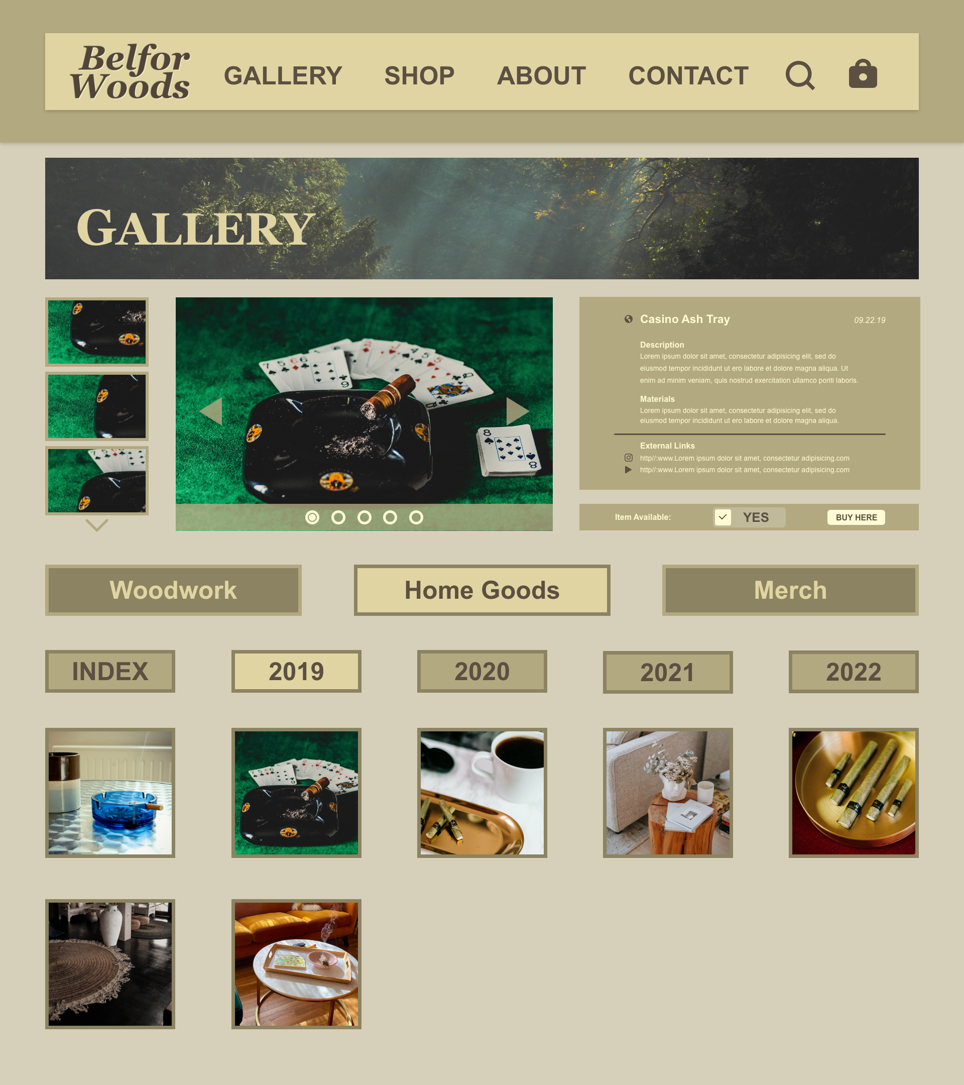 (Desktop) UI Design - Prototype - Gallery