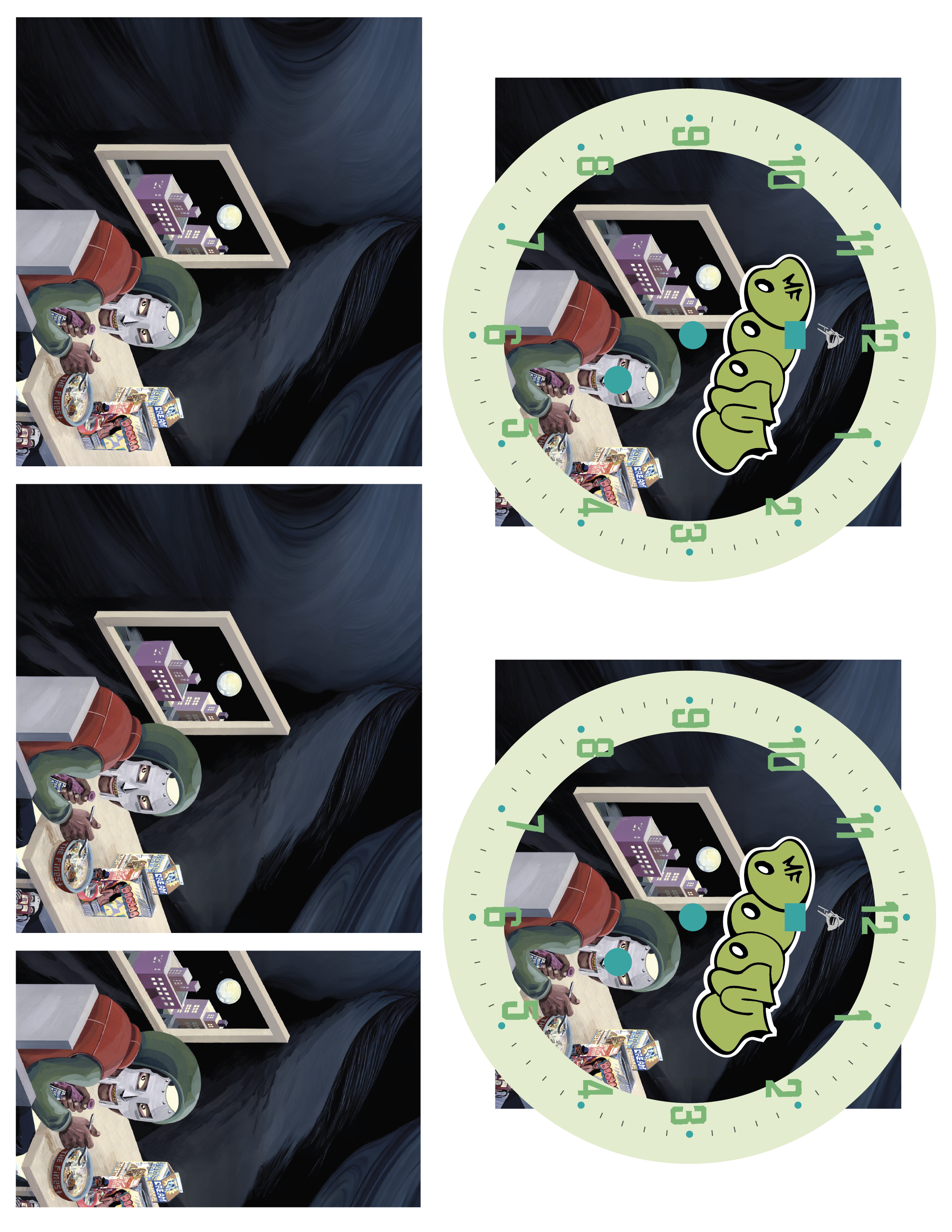 Print - Clock Template Iterations