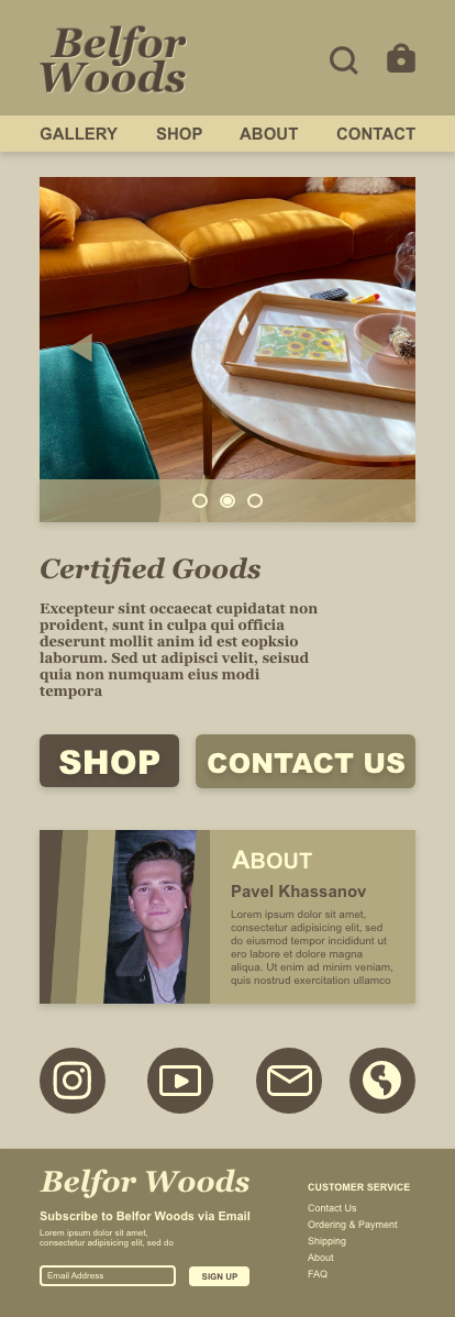 (Mobile) UI Design - Prototype - Landing Page
